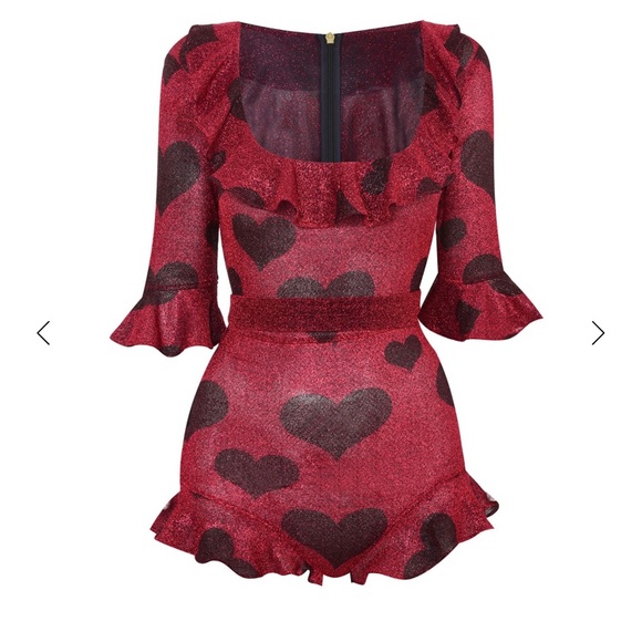 ♥️ Heart print Agent Provocateur Amour romper lingerie with original AP box - Picture 6 of 11